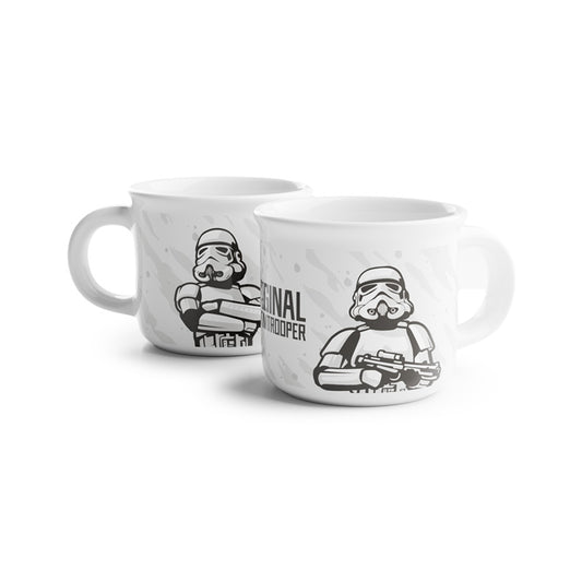 Set of 2 Porcelain Espresso Cups featuring The Original Stormtrooper design