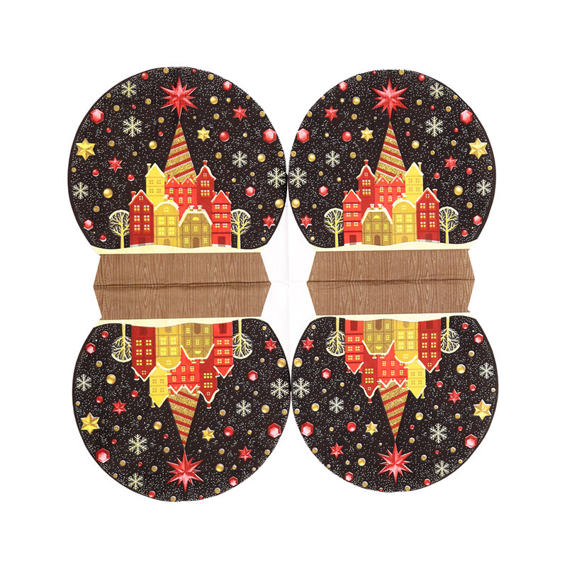 Christmas Snow Globe Napkin Design 5