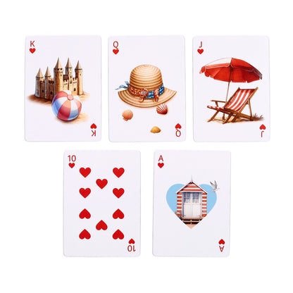 Decorative coastal playing cards