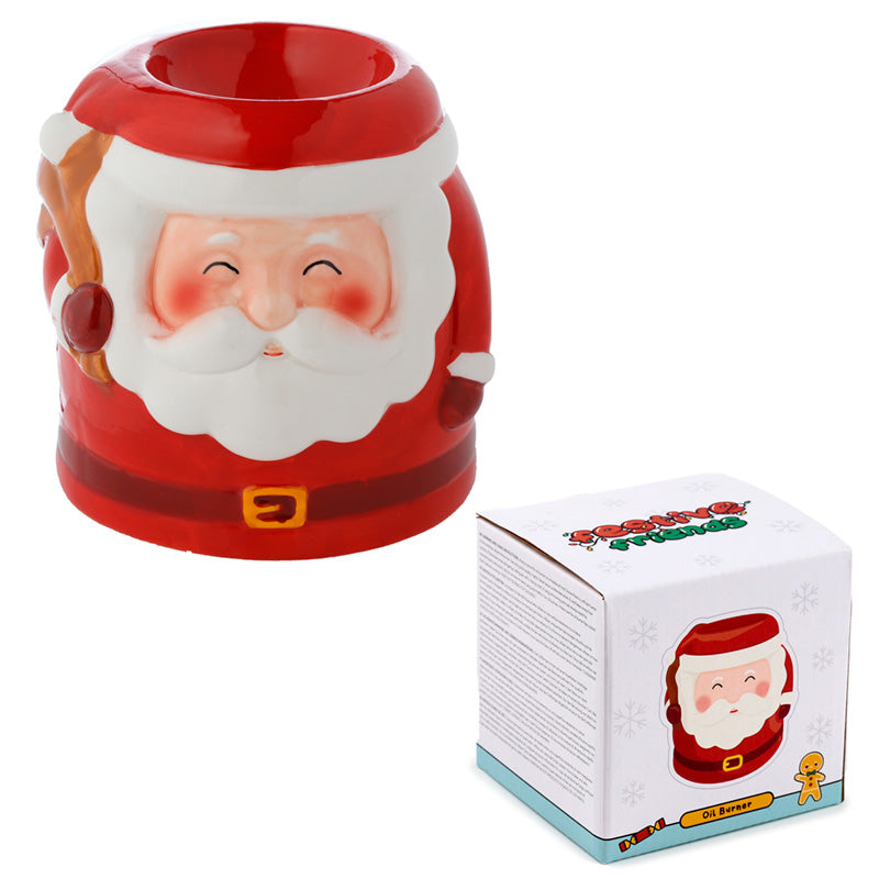 Festive Ceramic Santa Oil Burner for home decor