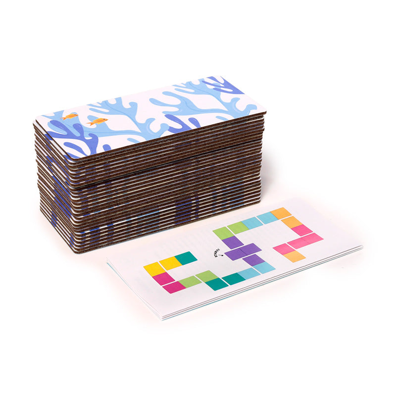 Colorful marine-themed dominoes from the Mariniverse set