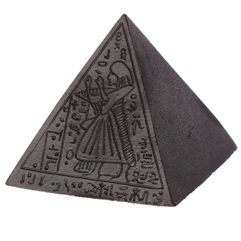 Elegant Black Egyptian Pyramid Ornament for Home Decor