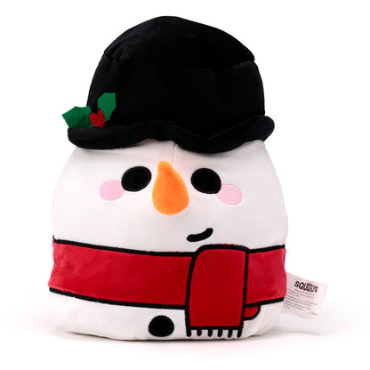 Cole the Snowman Plush Toy with festive decorations