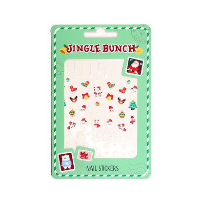 Jingle Bunch Christmas Nail Stickers - Festive Design 6