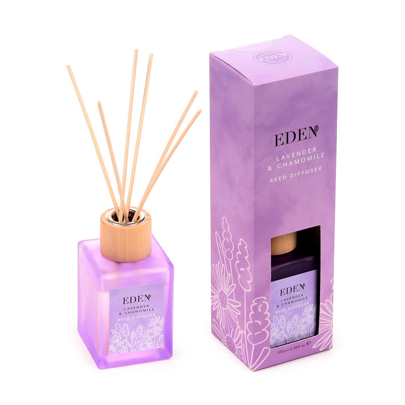 Stylish display of Eden Lavender & Chamomile Reed Diffuser