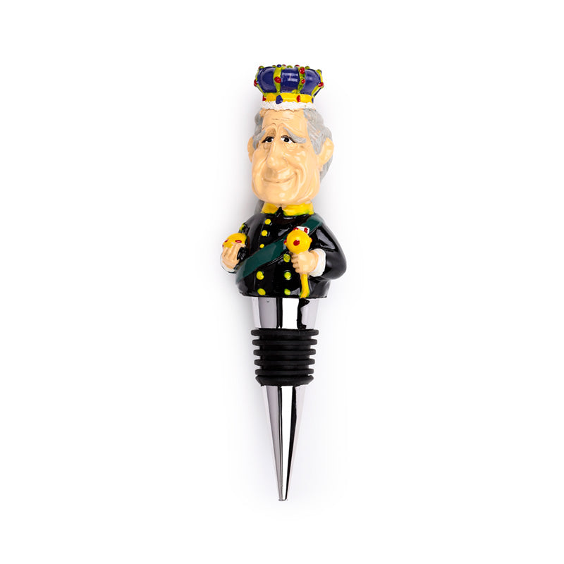 Giftable collectible bottle stopper of King Charles III
