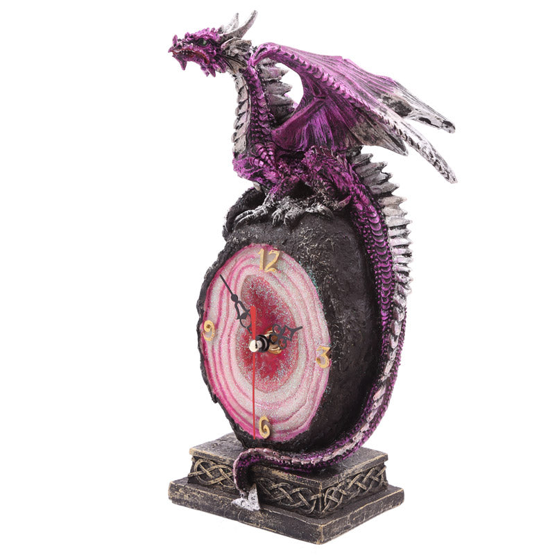 Vibrant colours of the Crystal Geode Dragon Clock