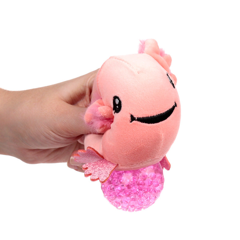 Queasy Squeezies Fidget Toy - Axolotl in hand