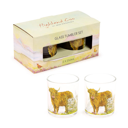 Highland Coo Cow Tumbler Set for Collectors