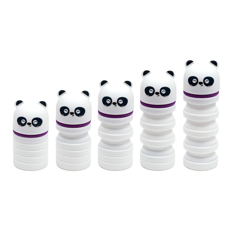 Adoramals Panda Silicone Pop Up Pencil Case - Opened View