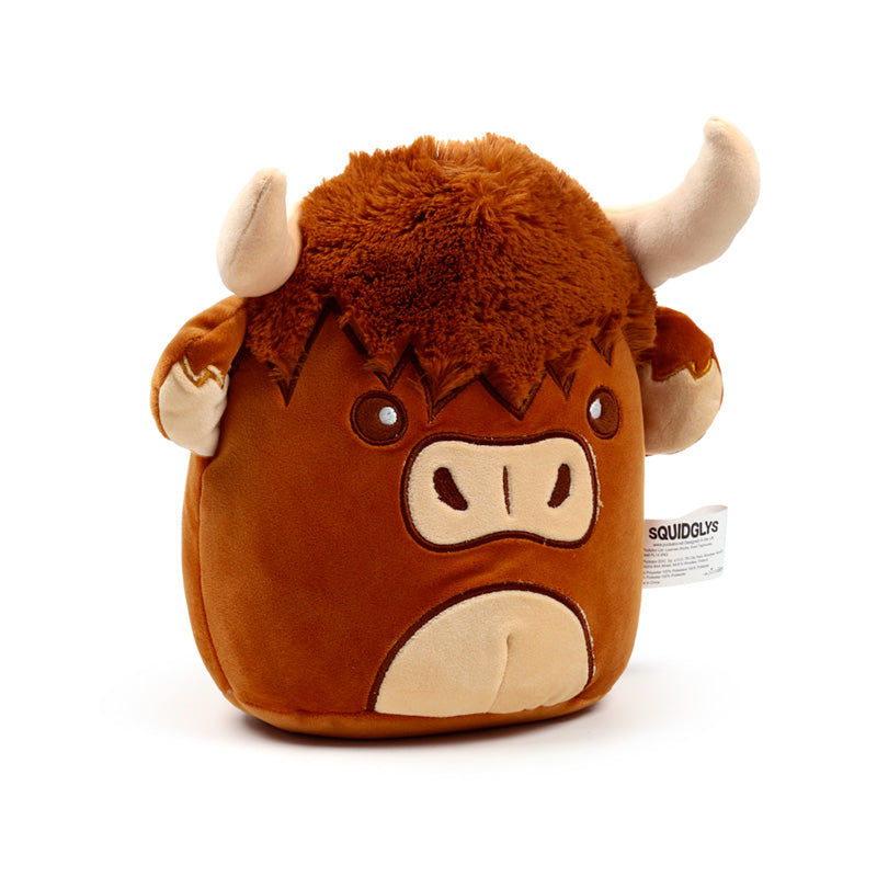 Squidglys Plush Toy Highland Coo Cow side view