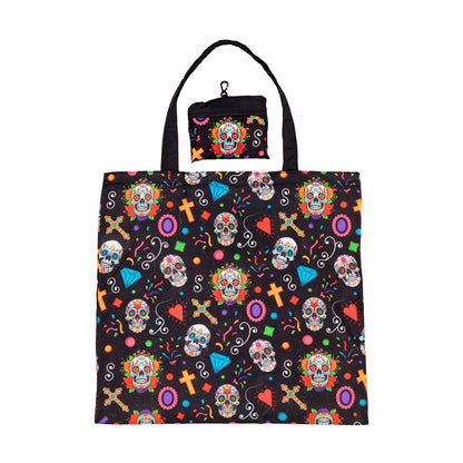 Compact pouch for Day of the Dead shopping bag
