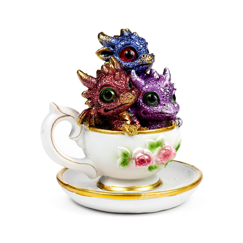 Decorative Elements Dragon Teacup on display