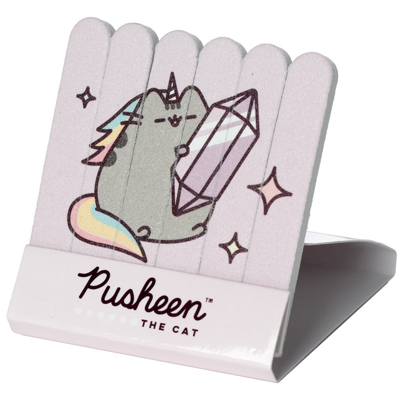 Pusheenicorn Nail File Matchbook open with files displayed