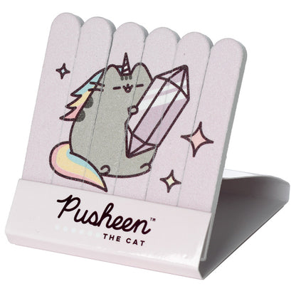 Pusheenicorn Nail File Matchbook open with files displayed