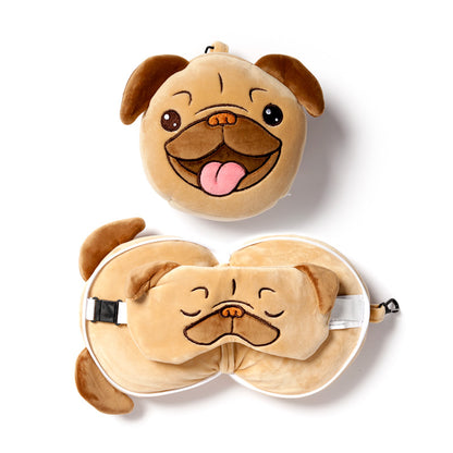 Relaxeazzz Mopps Pug Travel Pillow