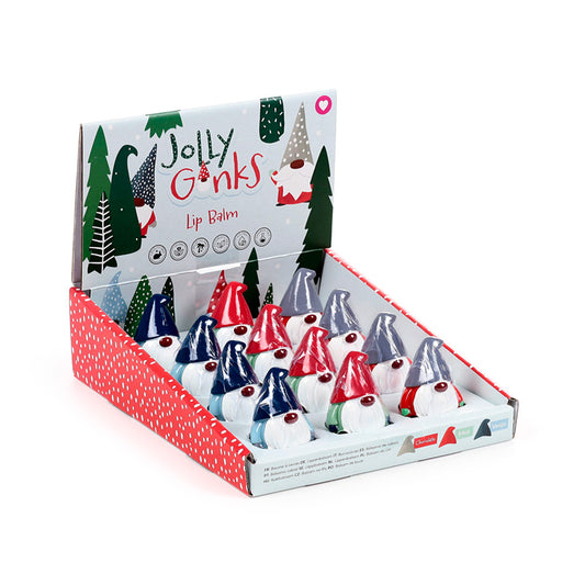 Christmas Jolly Gonk Lip Balm in shaped holder