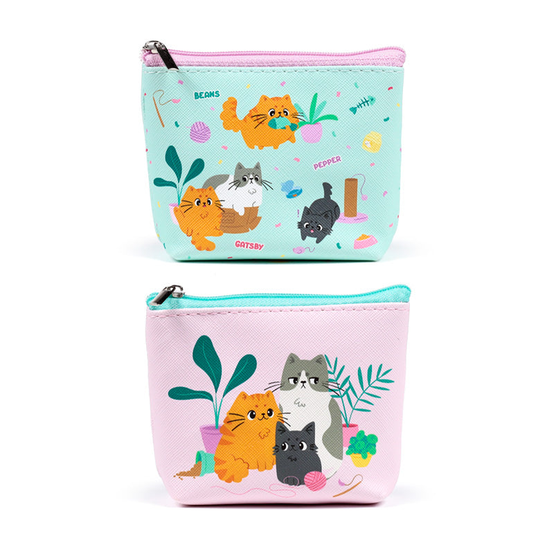 Close-up of Beans & Co Cats PVC Purse