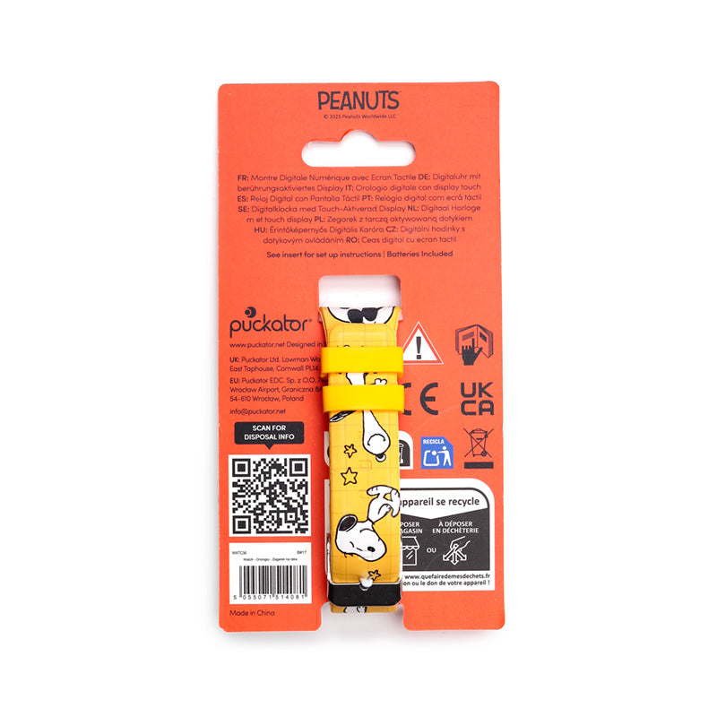 Peanuts Snoopy & Woodstock Silicone Digital Watch with characters