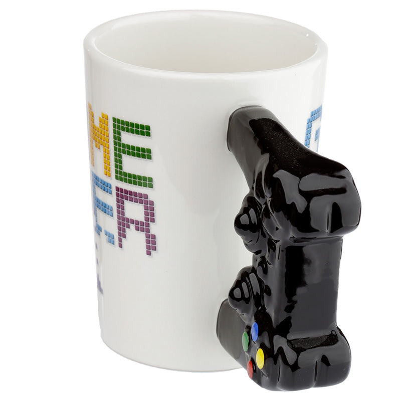Ceramic mug with game controller design