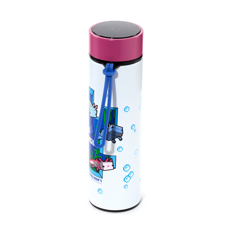 Minecraft Axolotl Insulated Bottle with strap