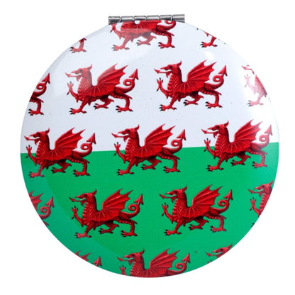 Welsh Dragon Compact Mirror - Side View