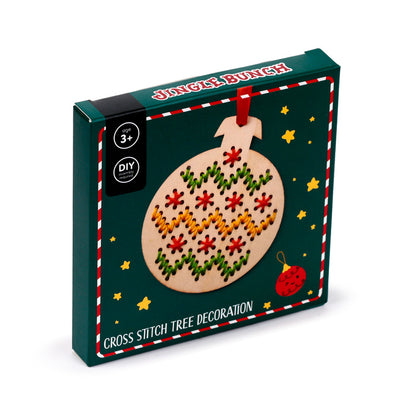 Jingle Bunch Cross Stitch Kit with threads and needle