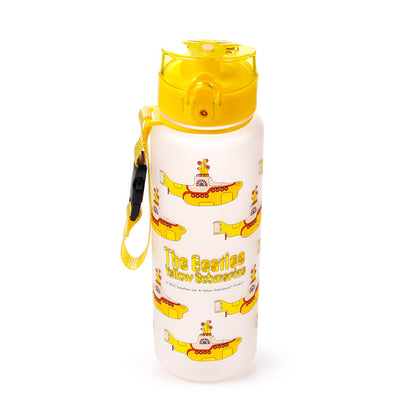 The Beatles Yellow Submarine water bottle with clip strap