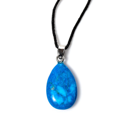 Teardrop gemstone pendant with vibrant colours