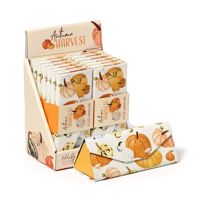 Foldable Glasses Holder with Autumn Harvest Design