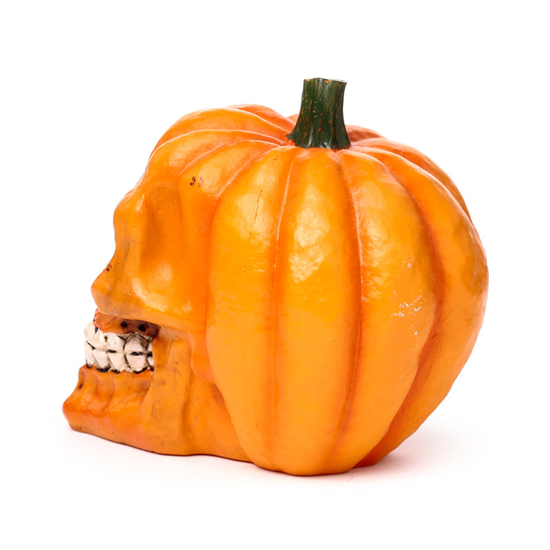 Pumpkin Skull Decorative Ornament with vibrant colours