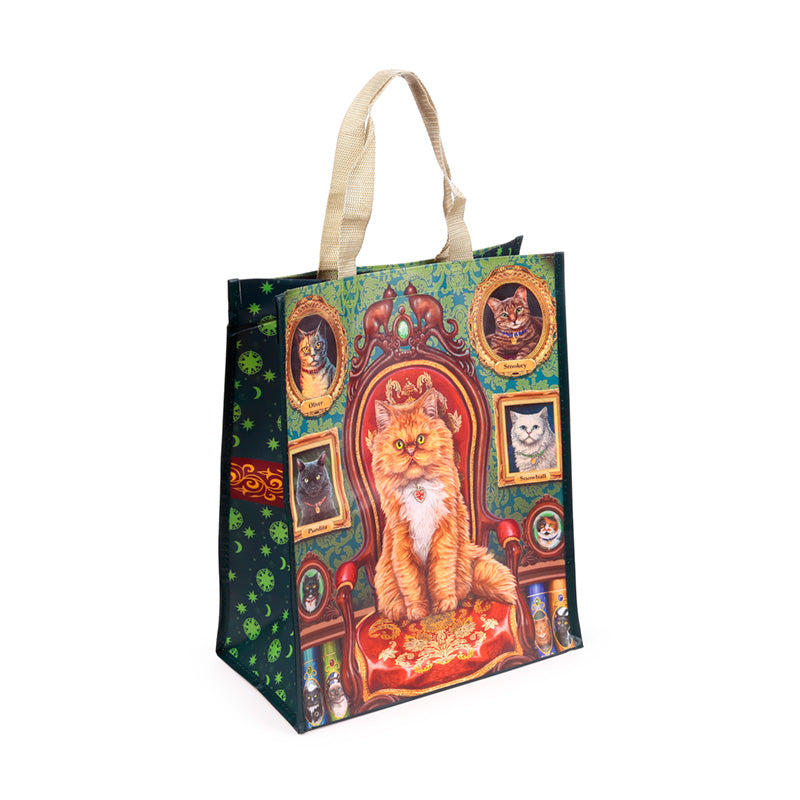 Lisa Parker Mad About Cats reusable shopping bag front view