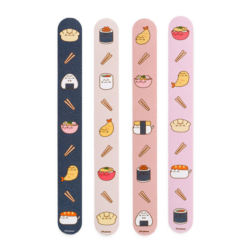 Close-up of Pusheen nail file with cute design