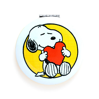 Peanuts Snoopy & Woodstock Compact Mirror in a handbag