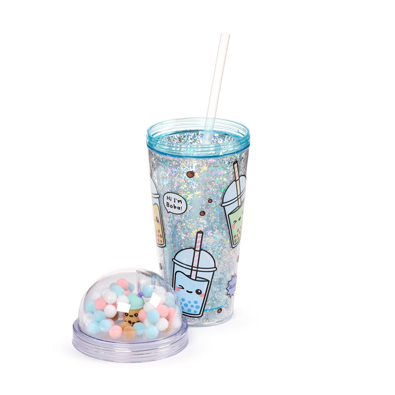 Charming decorative double walled cup for cold drinks