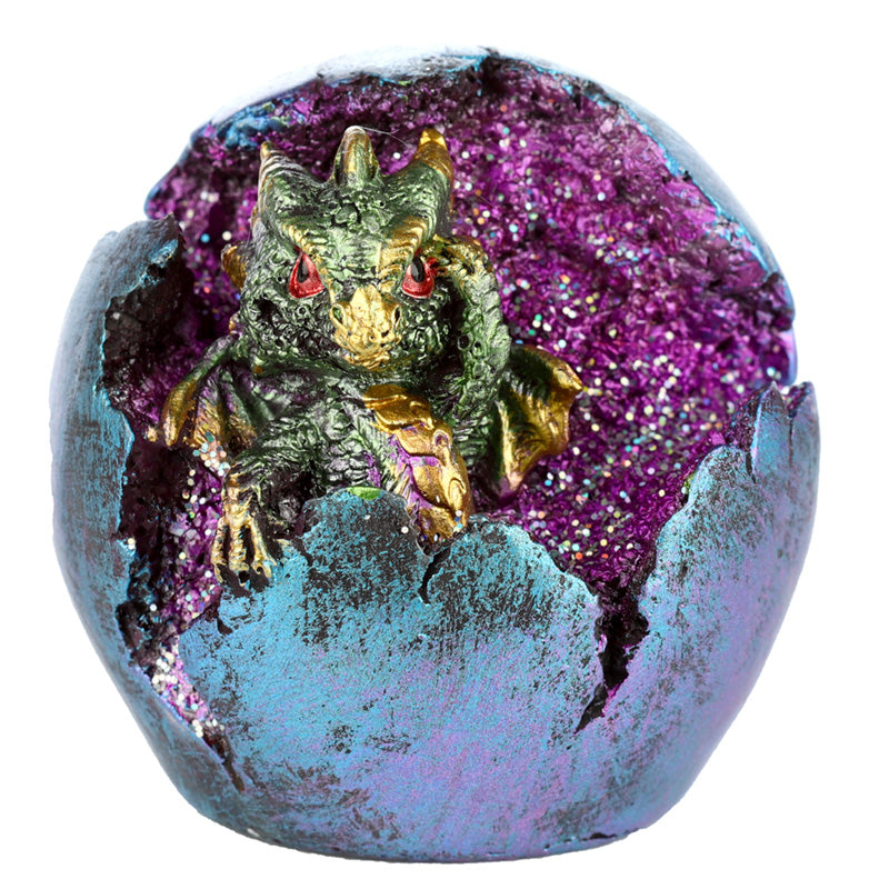 Close-up of Geode Hatching Egg LED Baby Dragon