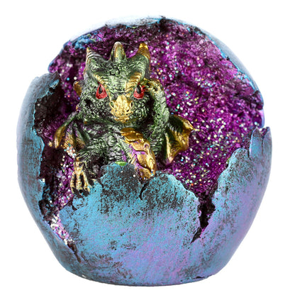 Close-up of Geode Hatching Egg LED Baby Dragon