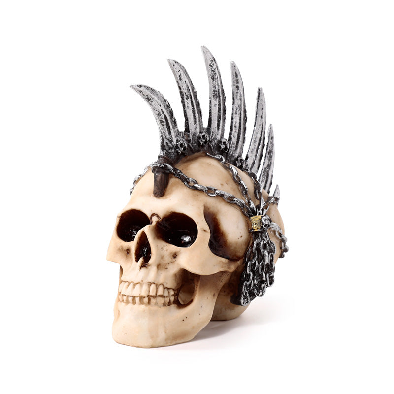 Intricate details of Punk Skull Decorative Ornament
