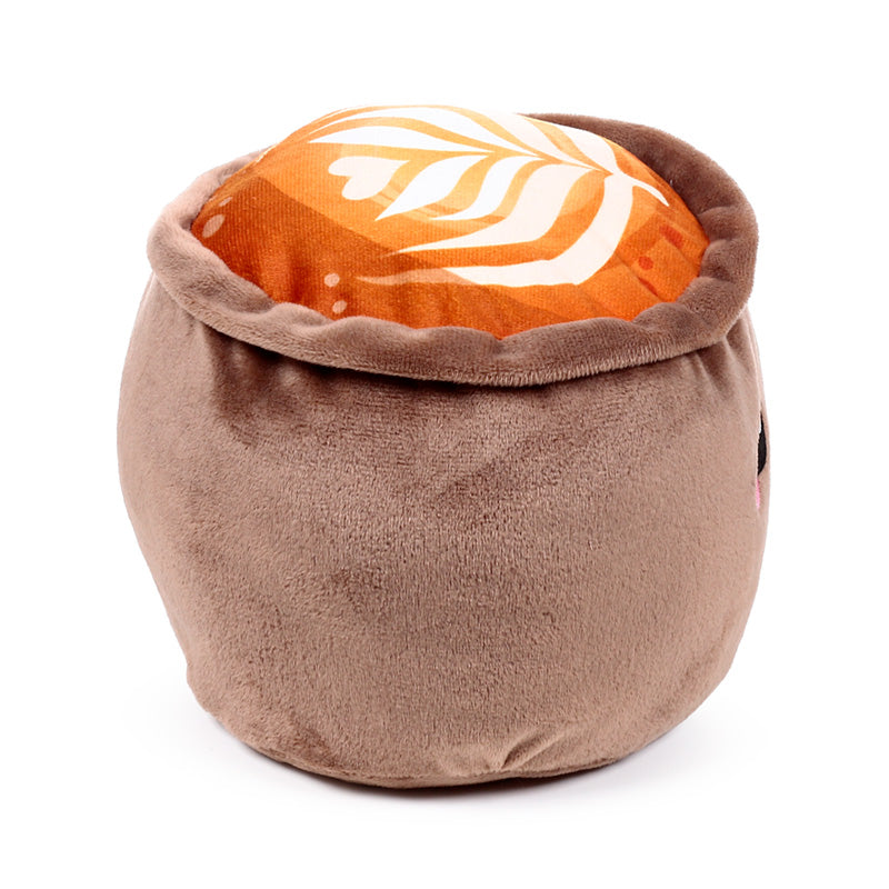 Foodiemals Cappuccino Plush Door Stop lifestyle shot