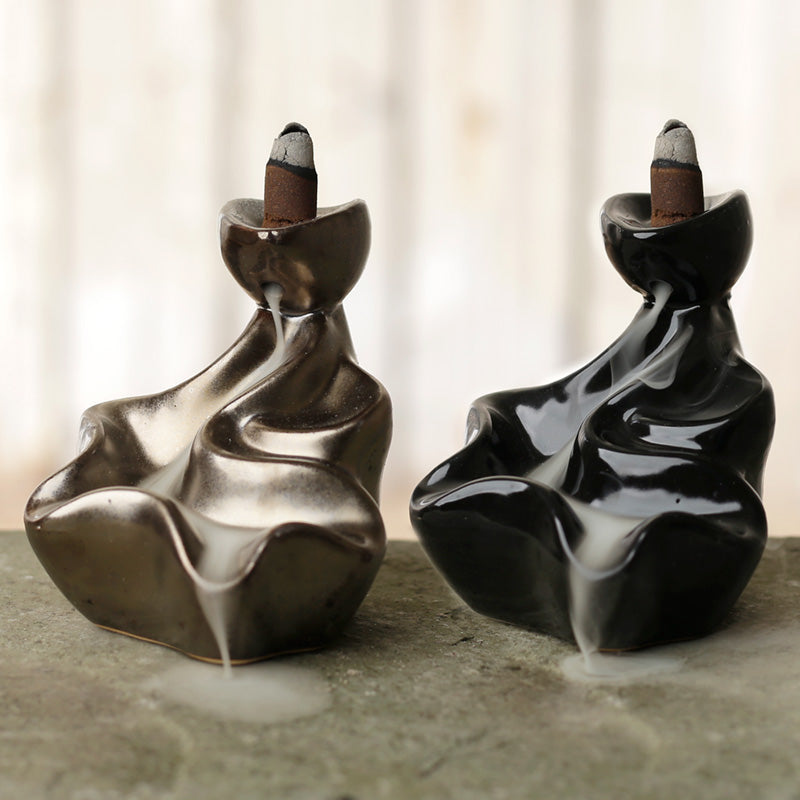 Backflow Incense Burner - Waterfall with smoke effect