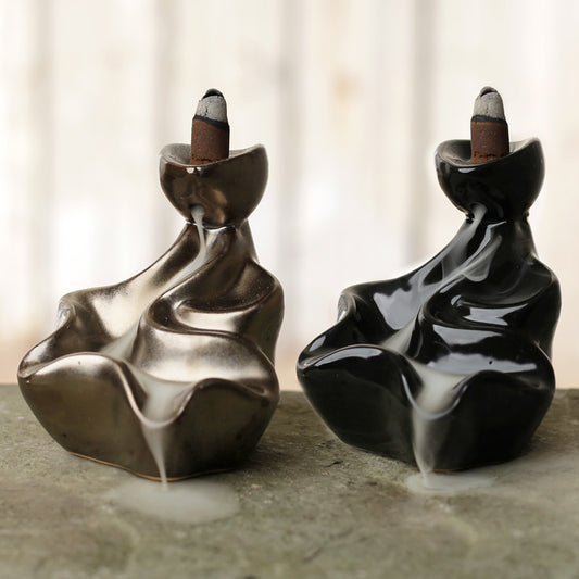 Backflow Incense Burner - Waterfall with smoke effect