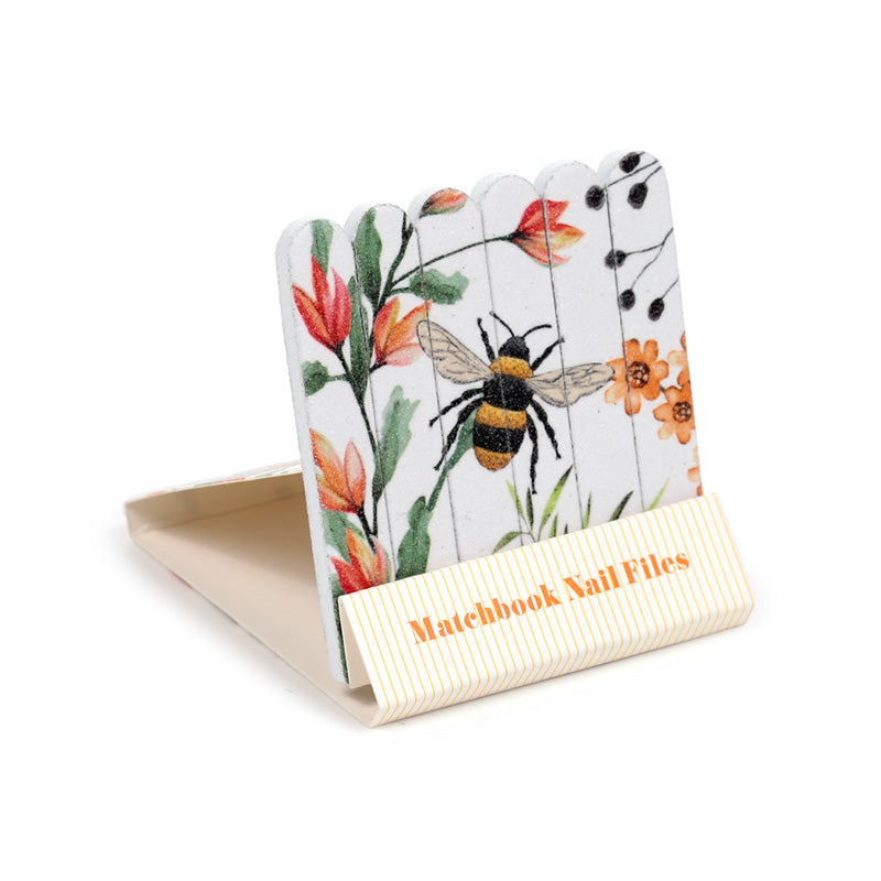 Nail File Matchbook - Nectar Meadows in a handbag