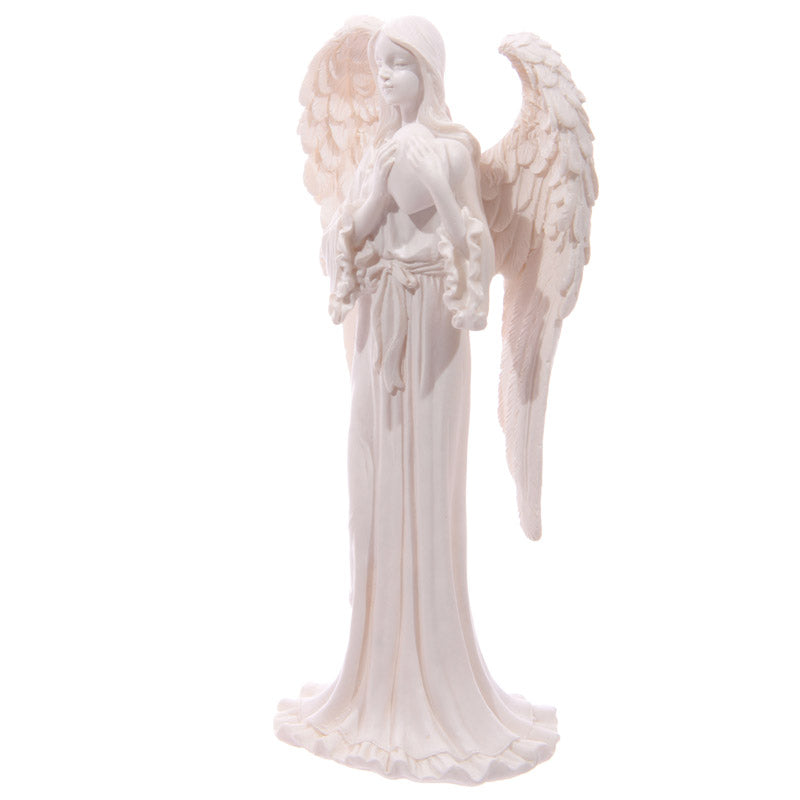 Tall Elegant White Angel Figurine displayed on a shelf