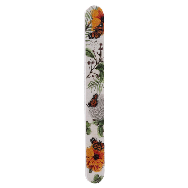 Butterfly Meadows Nail File on a wooden background