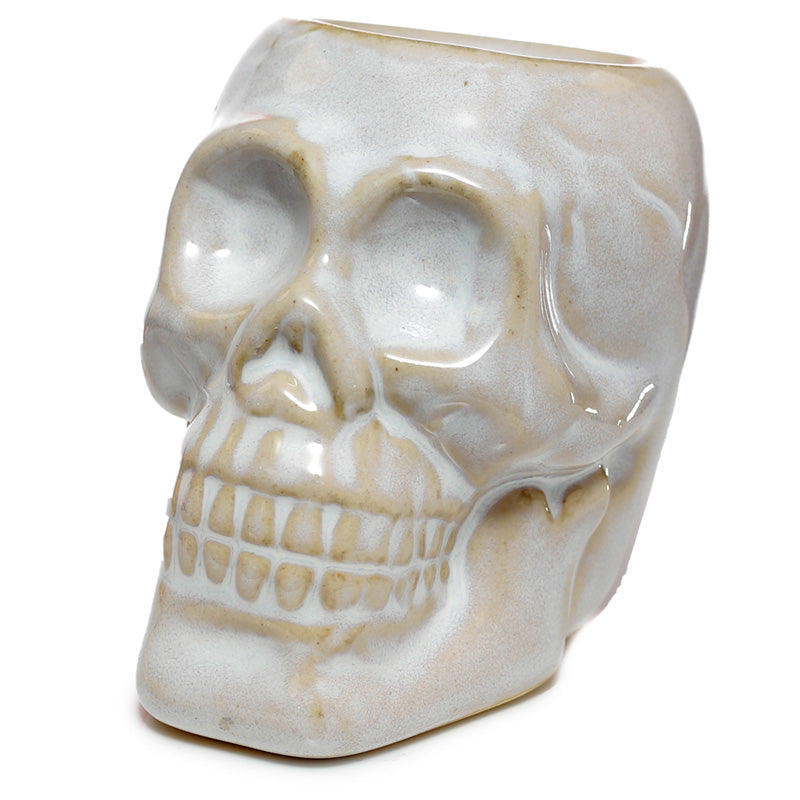 Ceramic Skull Oil Burner with Essential Oils