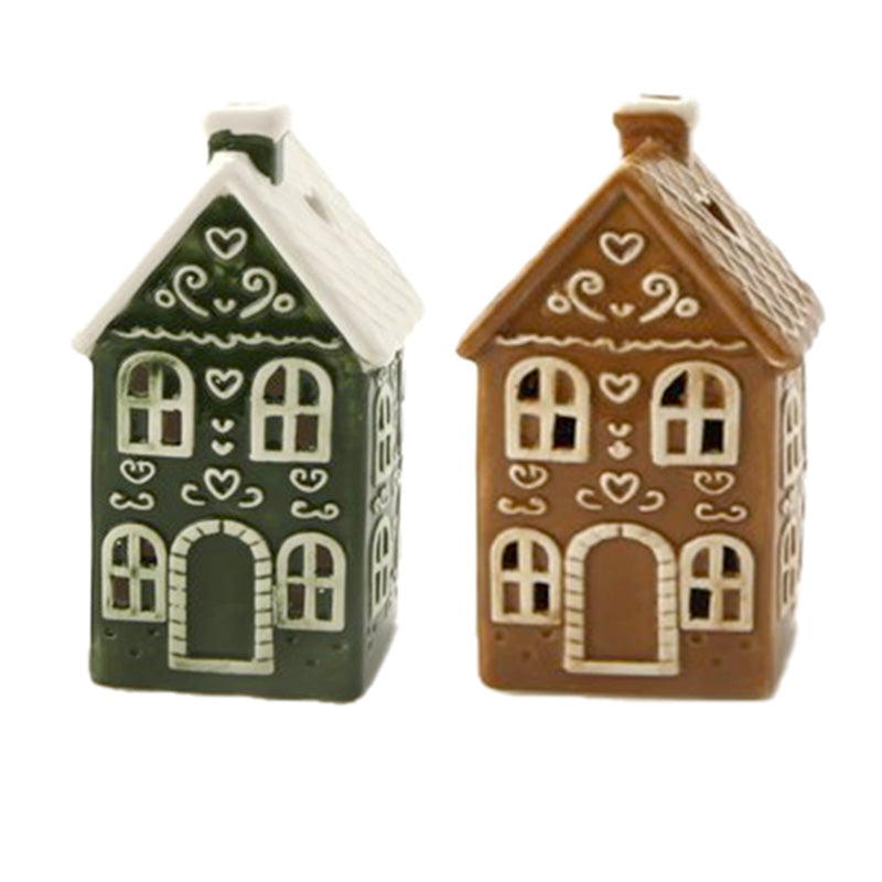 Christmas Gingerbread Town House Tea Light Candle Holder