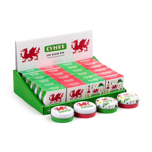 Welsh Dragon Lip Balm in a decorative tin
