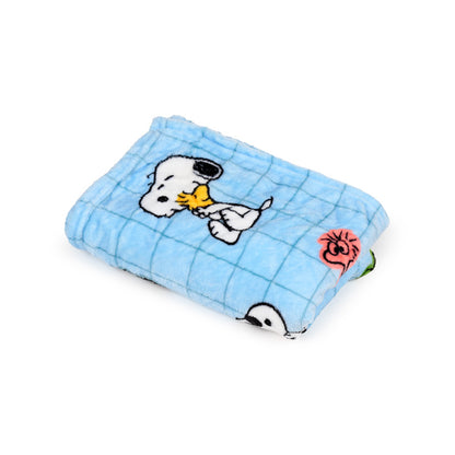 Snoopy and Woodstock plush toy with soft blanket