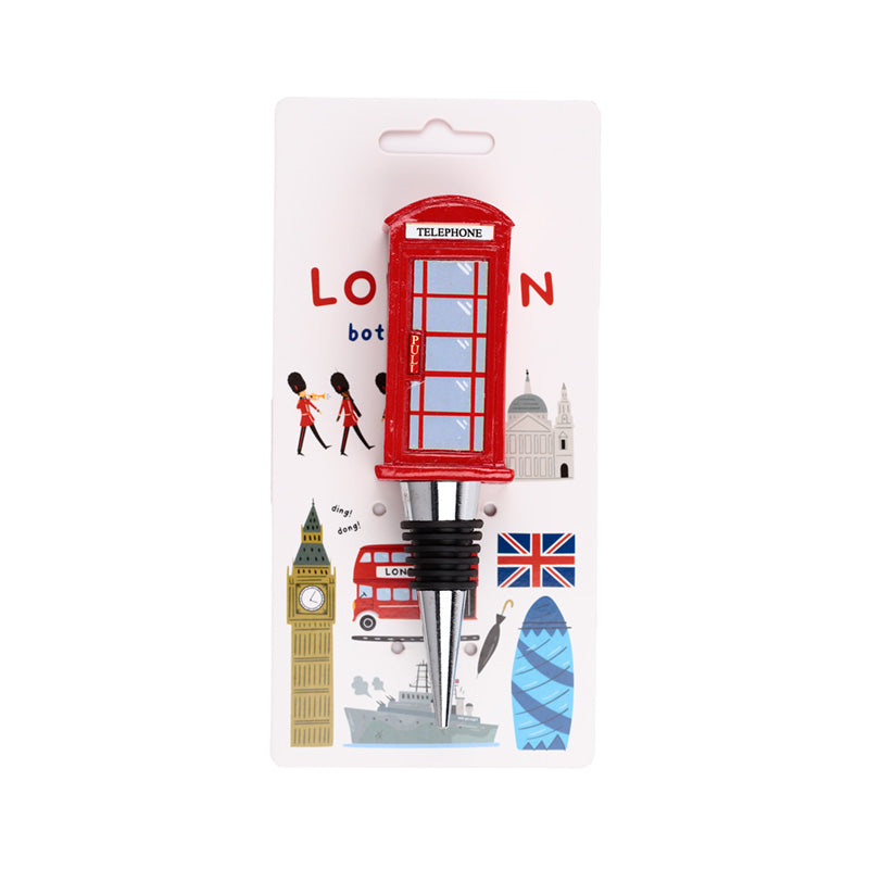 Novelty Bottle Stopper in the shape of a London red telephone box
