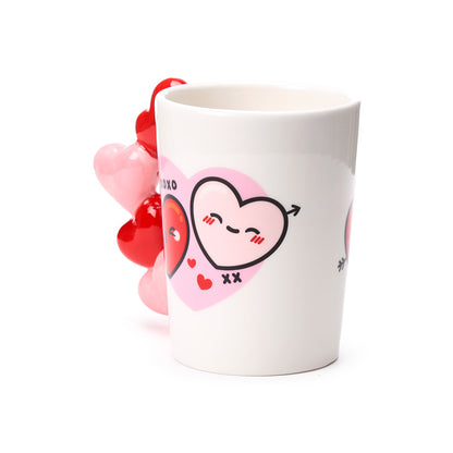 Heart-shaped handle of J'Adoramals Heart XOXO Mug